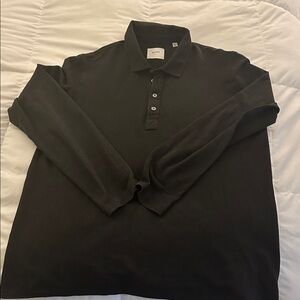 Billy Reid Gray Henley Long SLeeve
